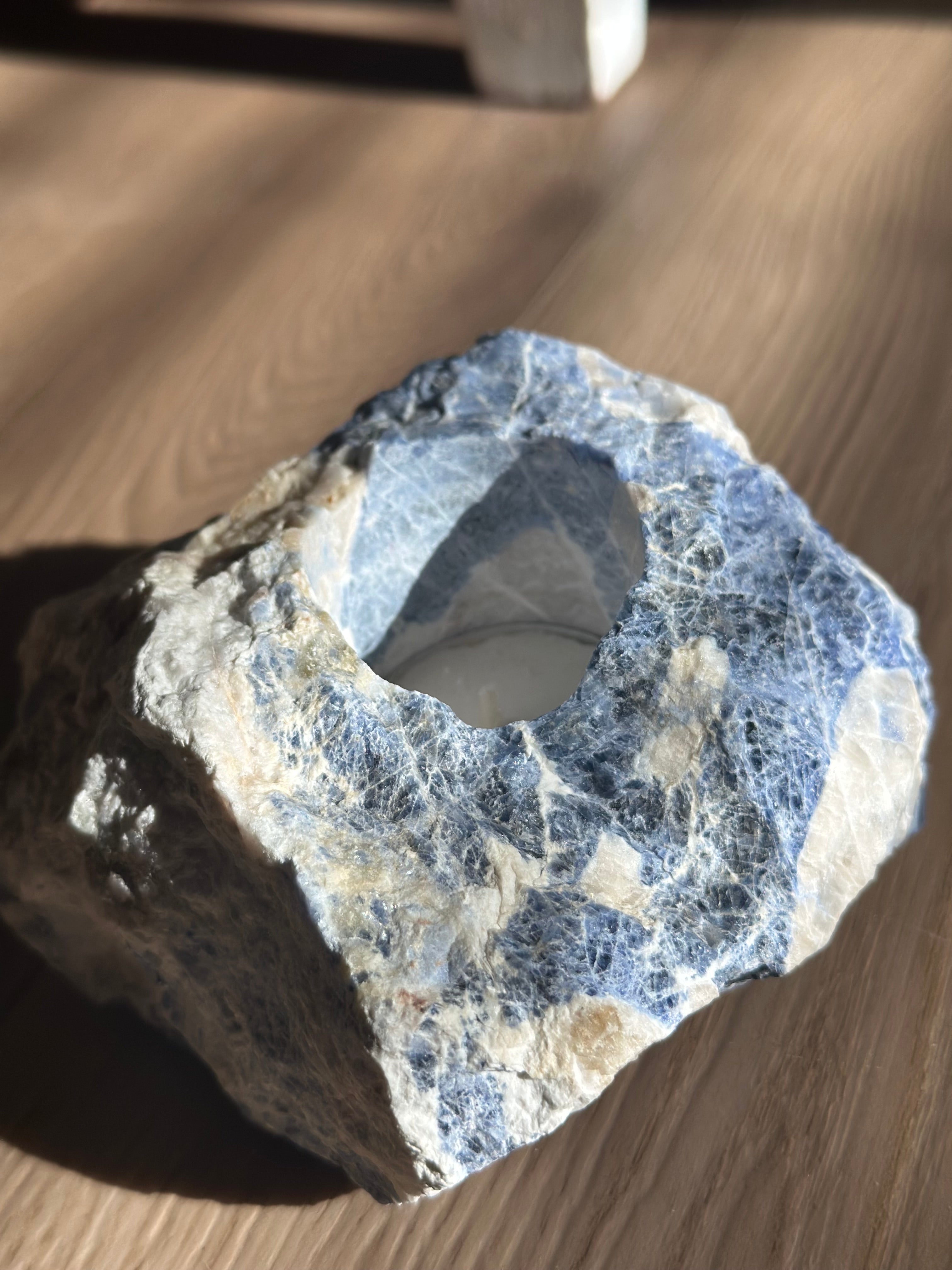 Sodalite Tea Light Holder