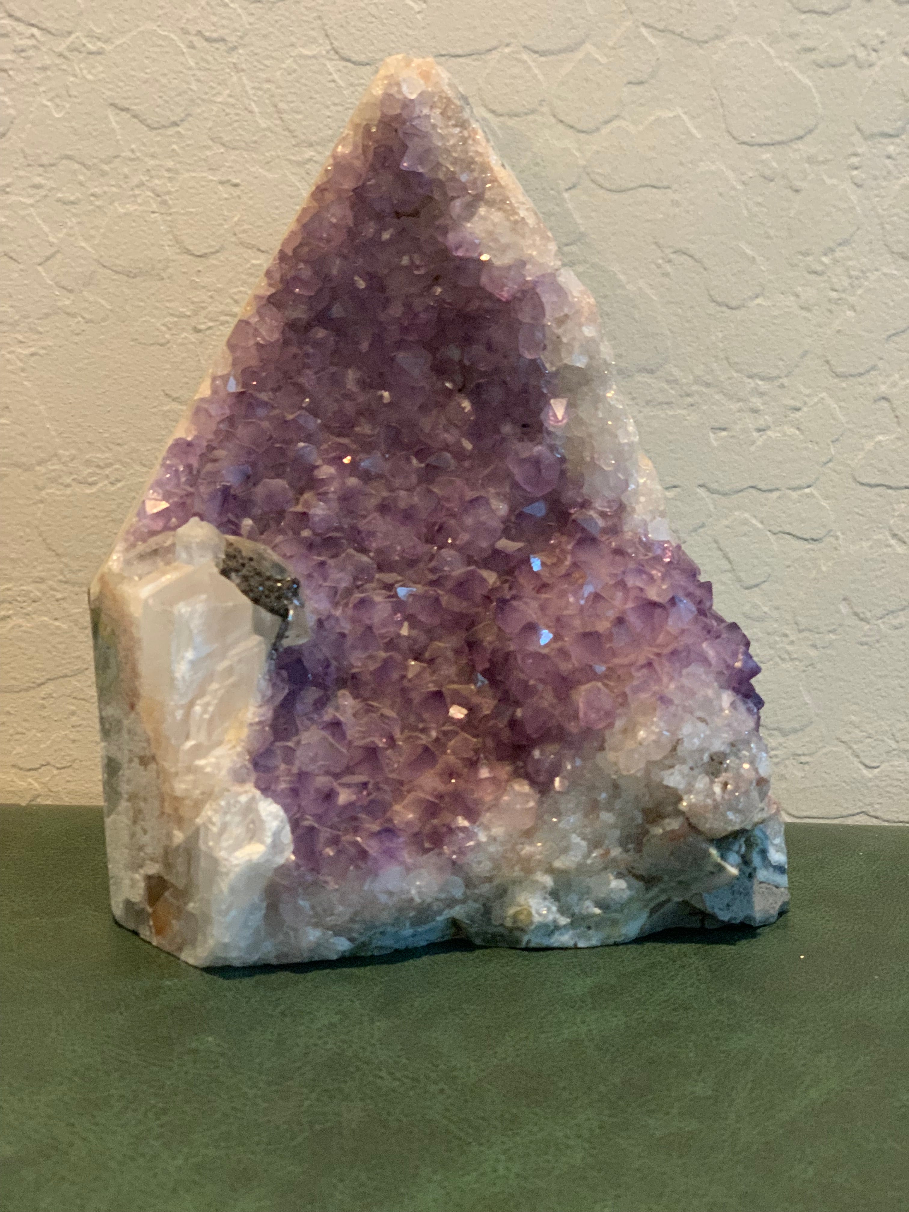 Amethyst with Tourmaline Freeform