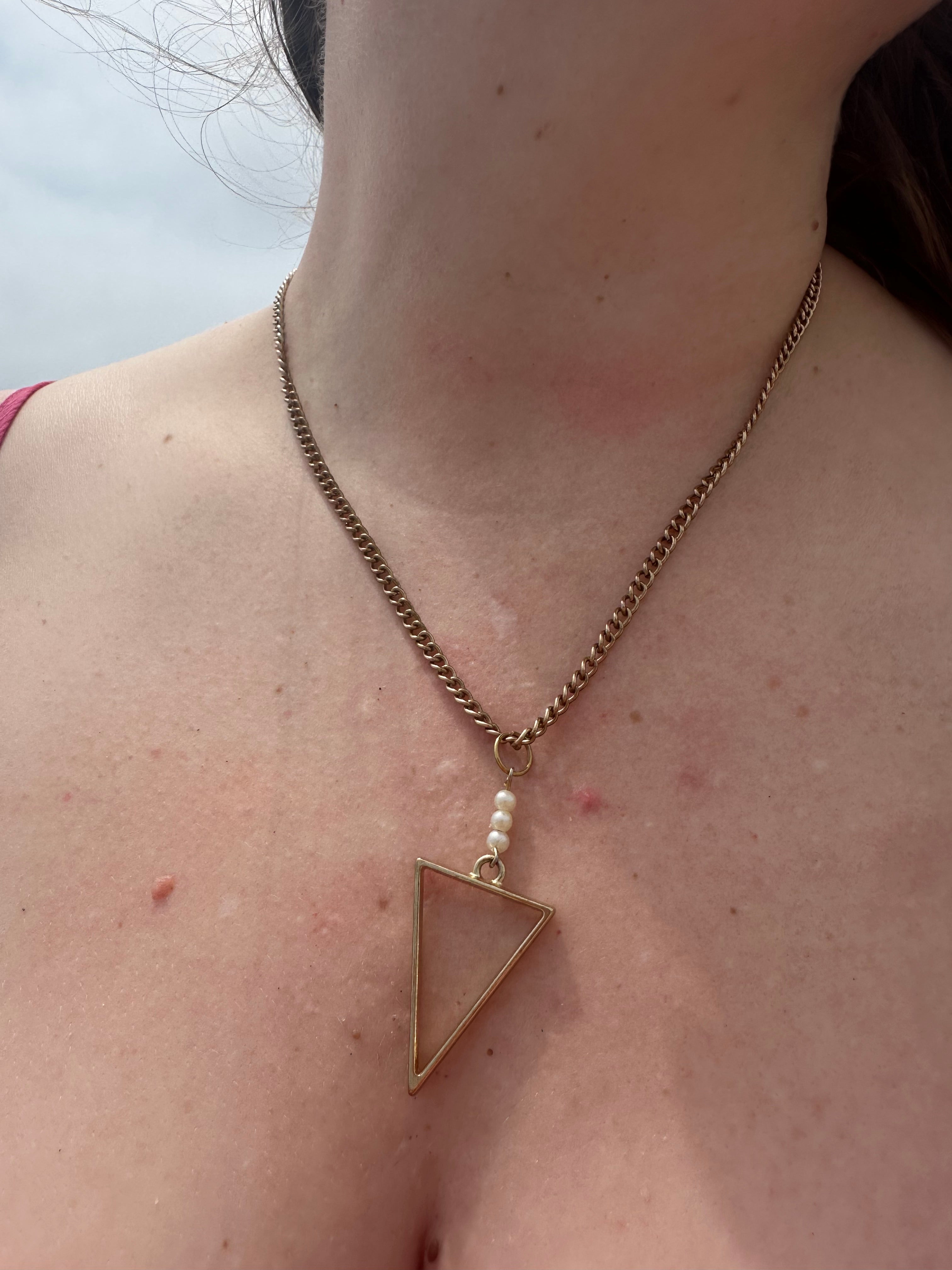 Pearl Geometric Necklace