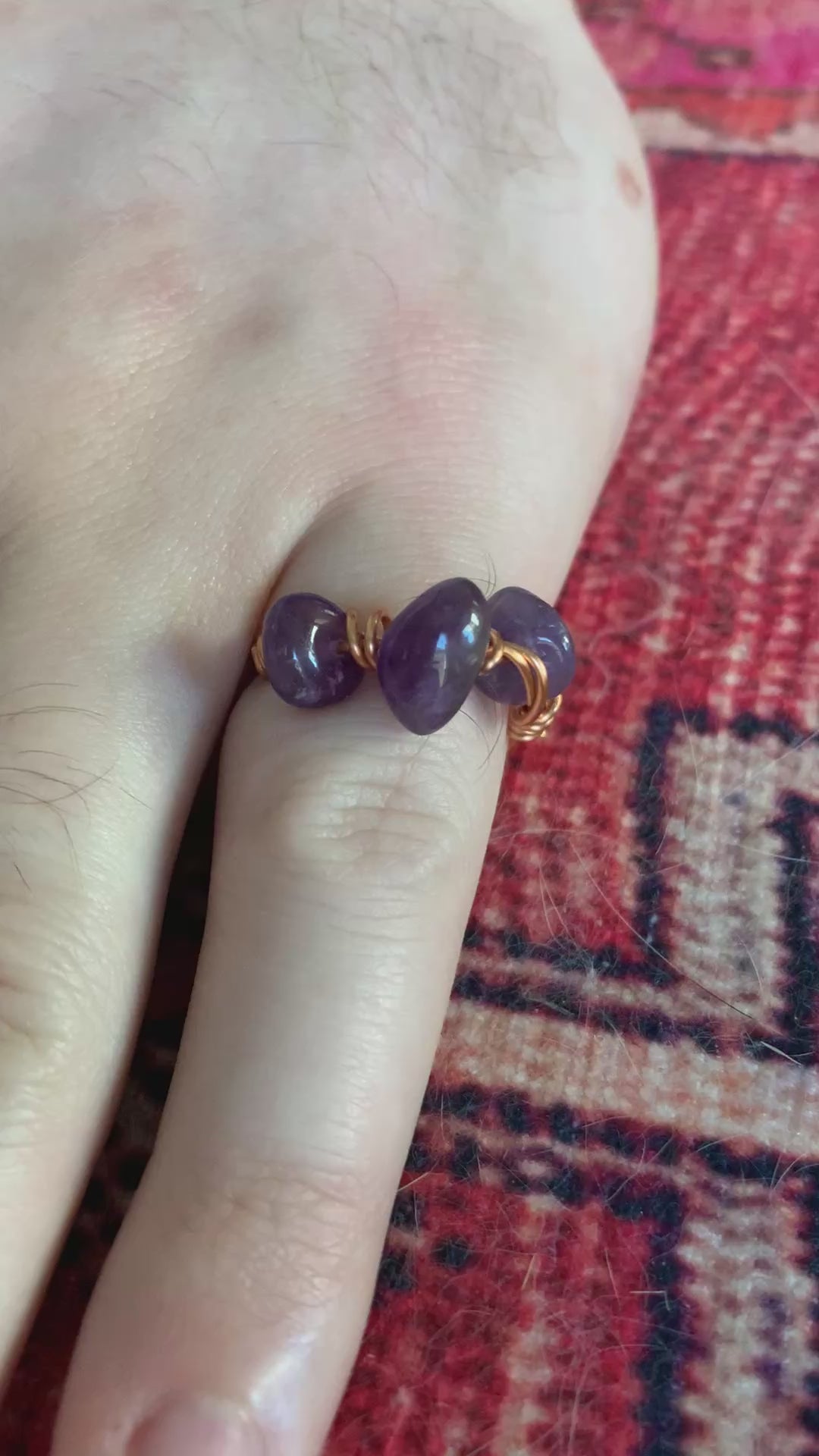 Assorted Crystal Copper Ring