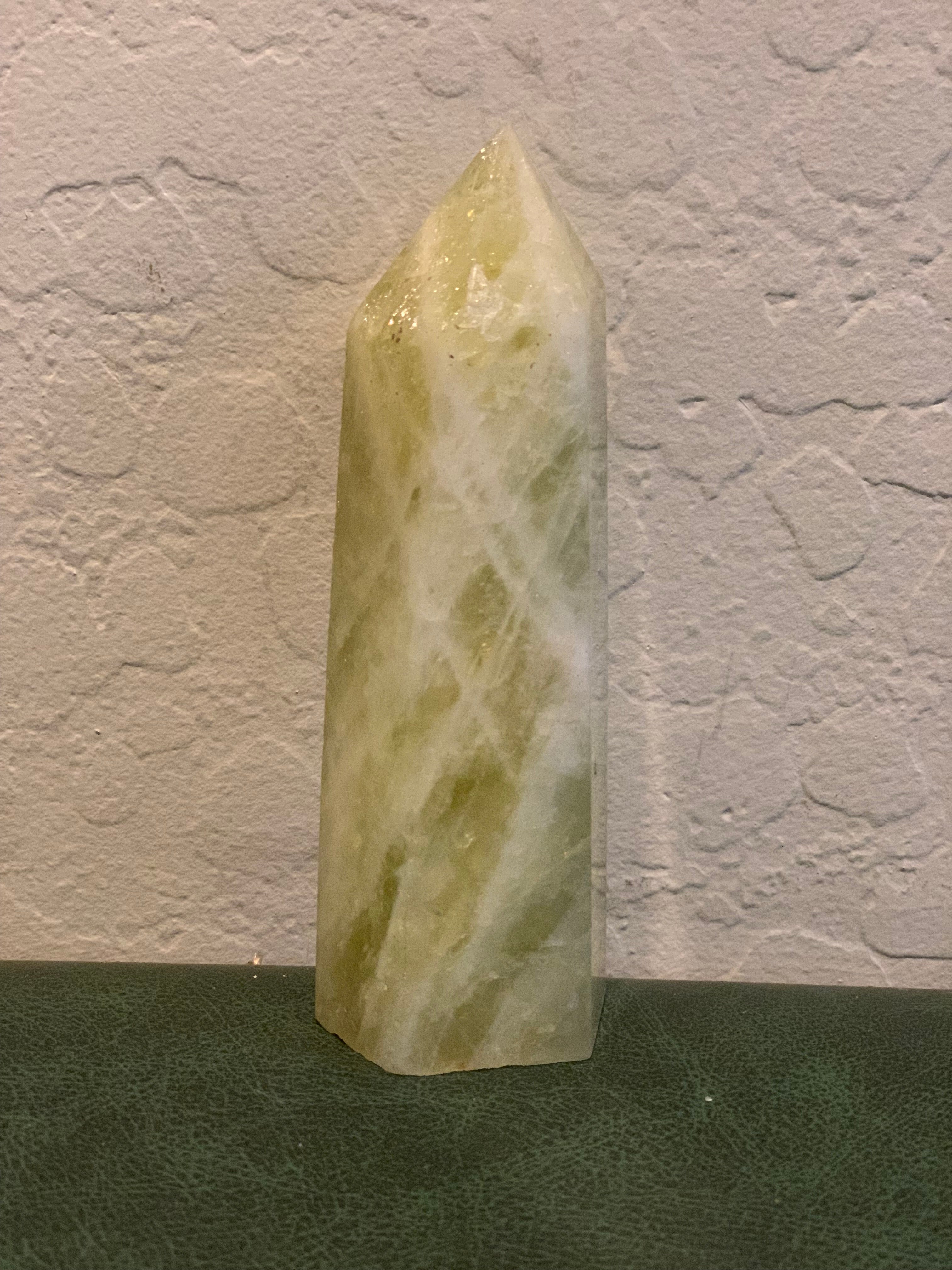 Lemon Lime Quartz Tower