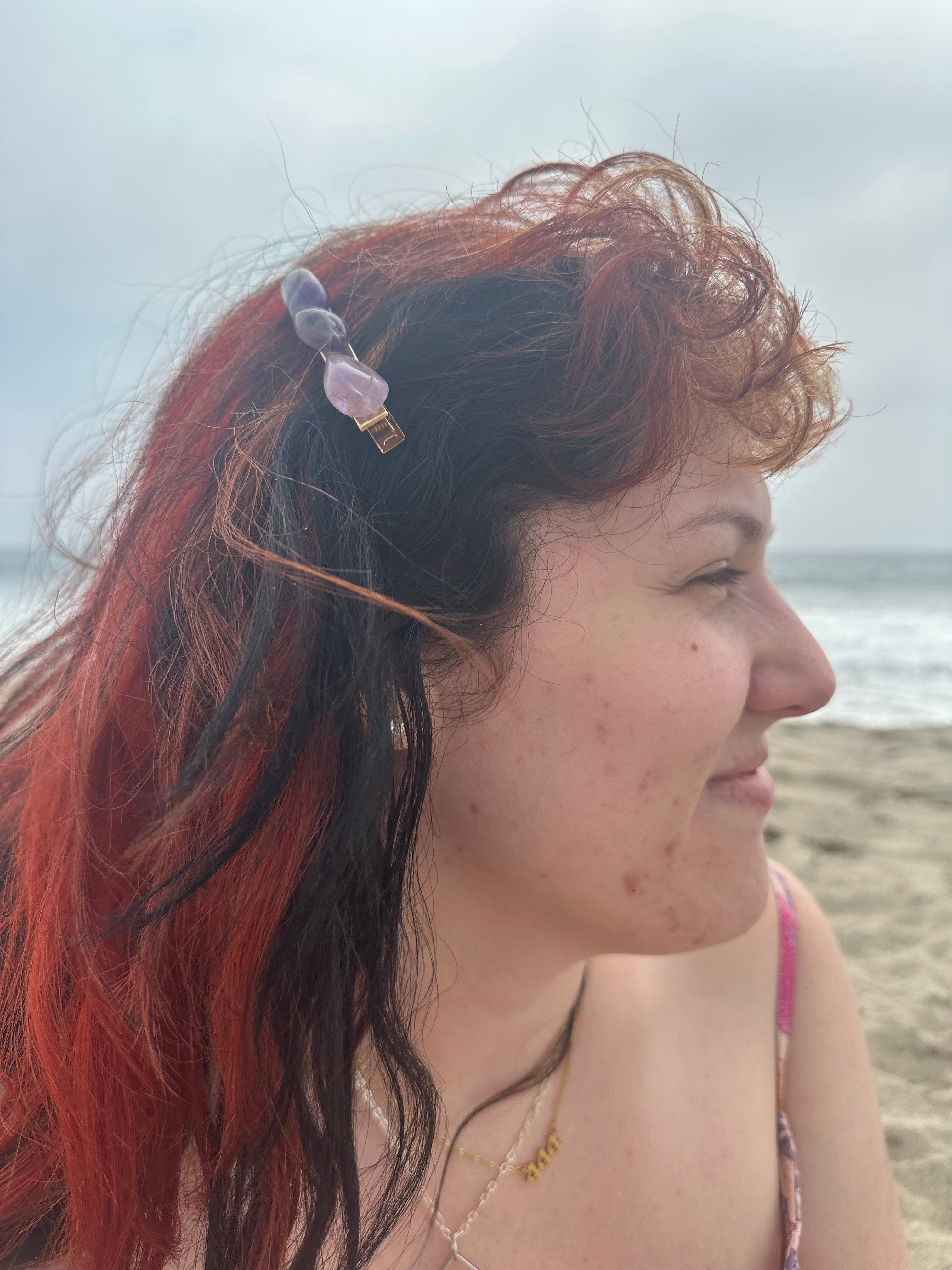 Amethyst Hair Clip