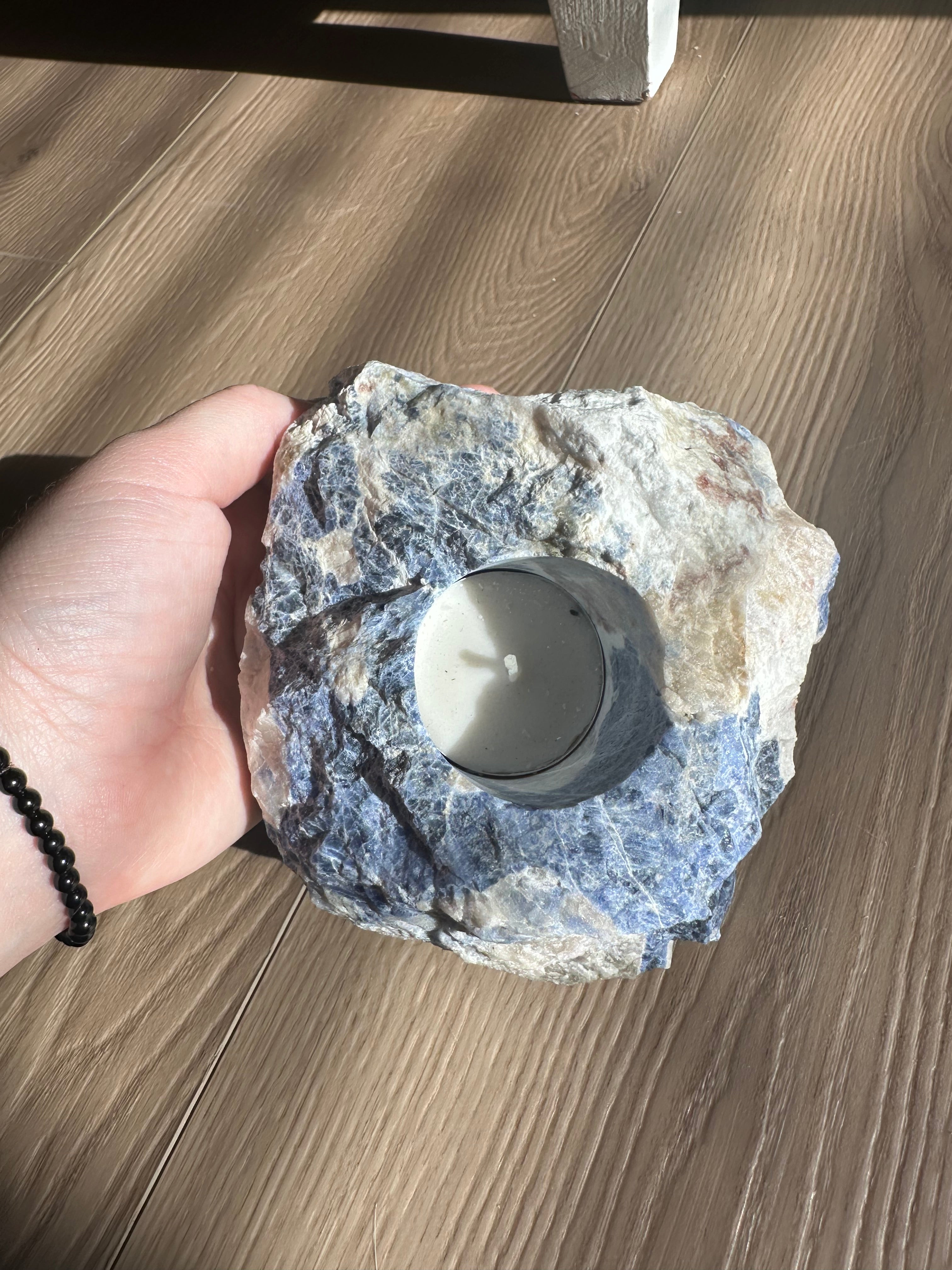 Sodalite Tea Light Holder