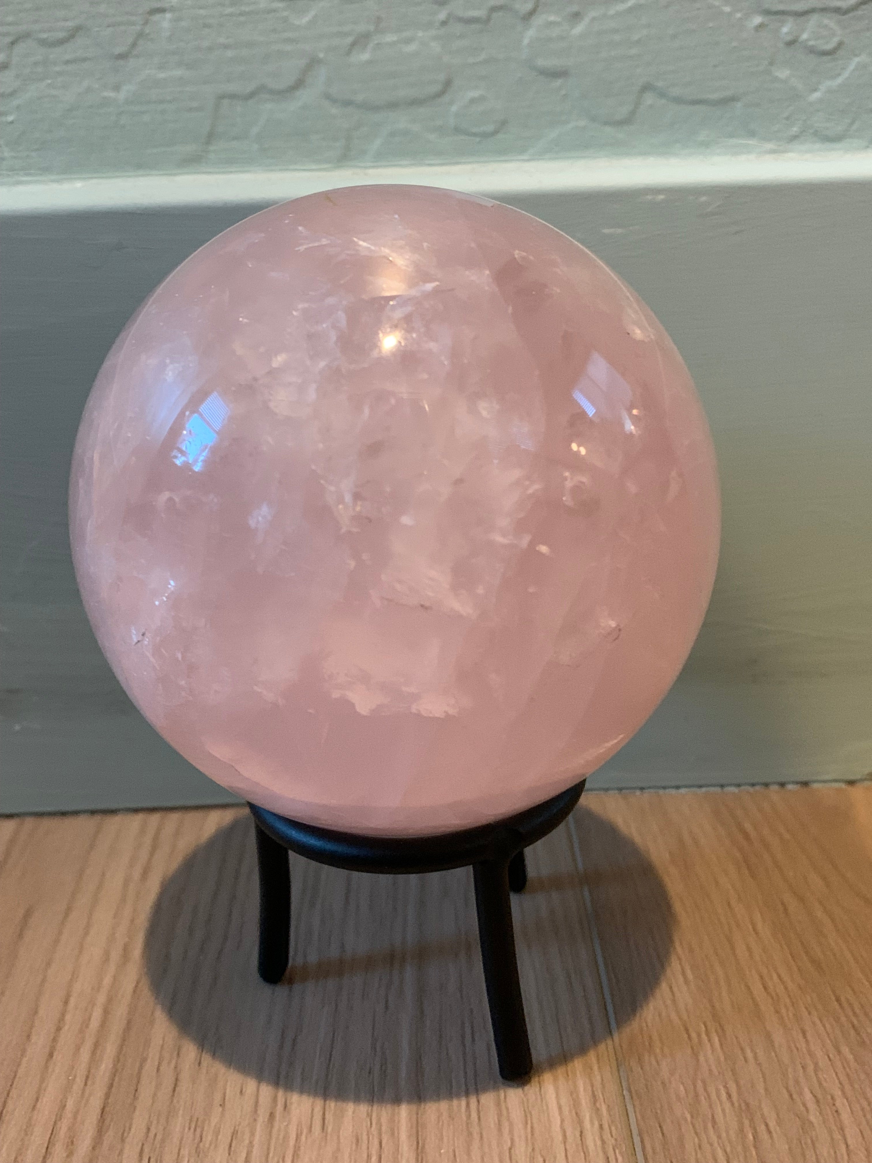 Rose Quartz Sphere with Stand