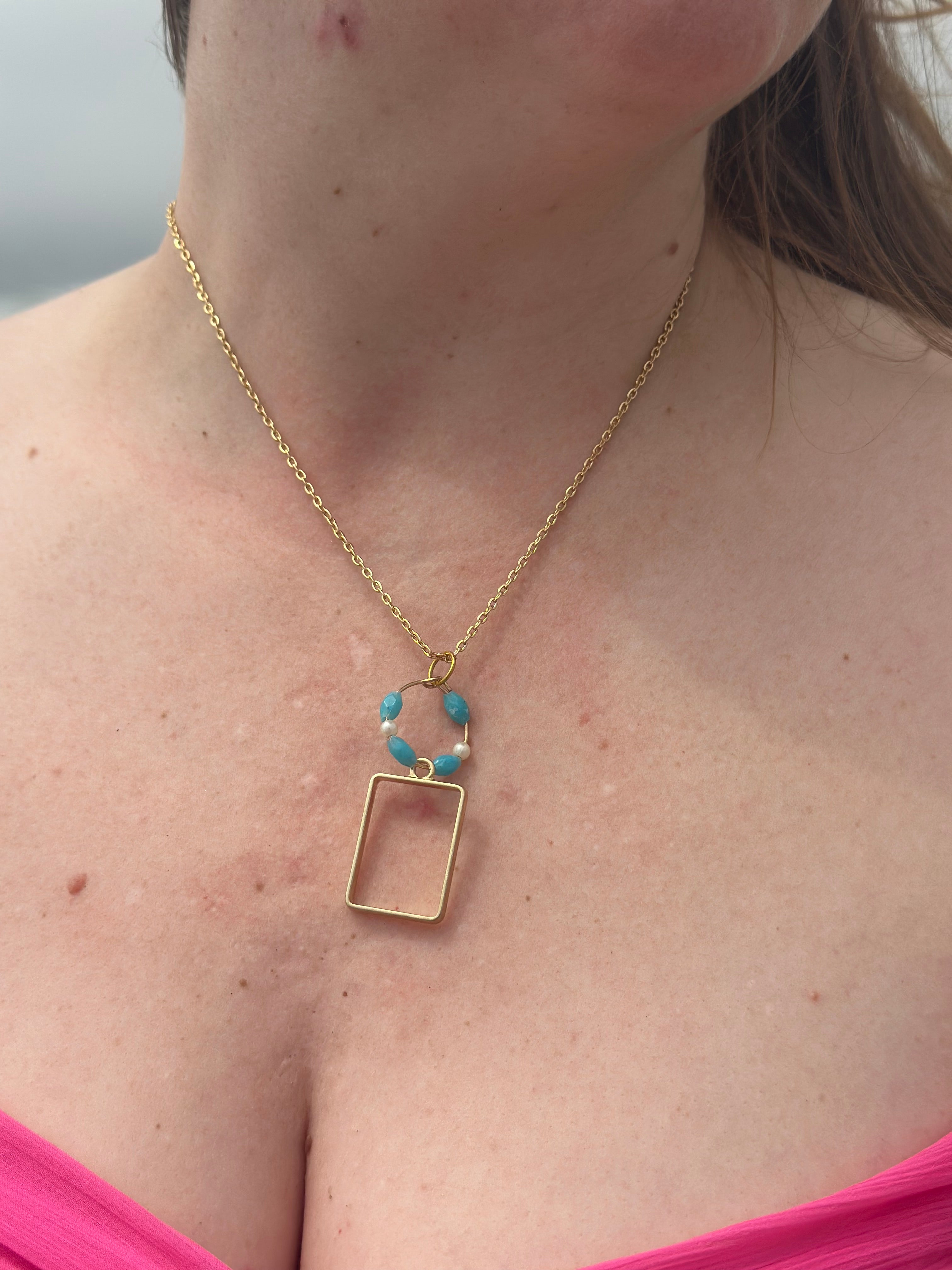 Turquoise Pearl Necklace