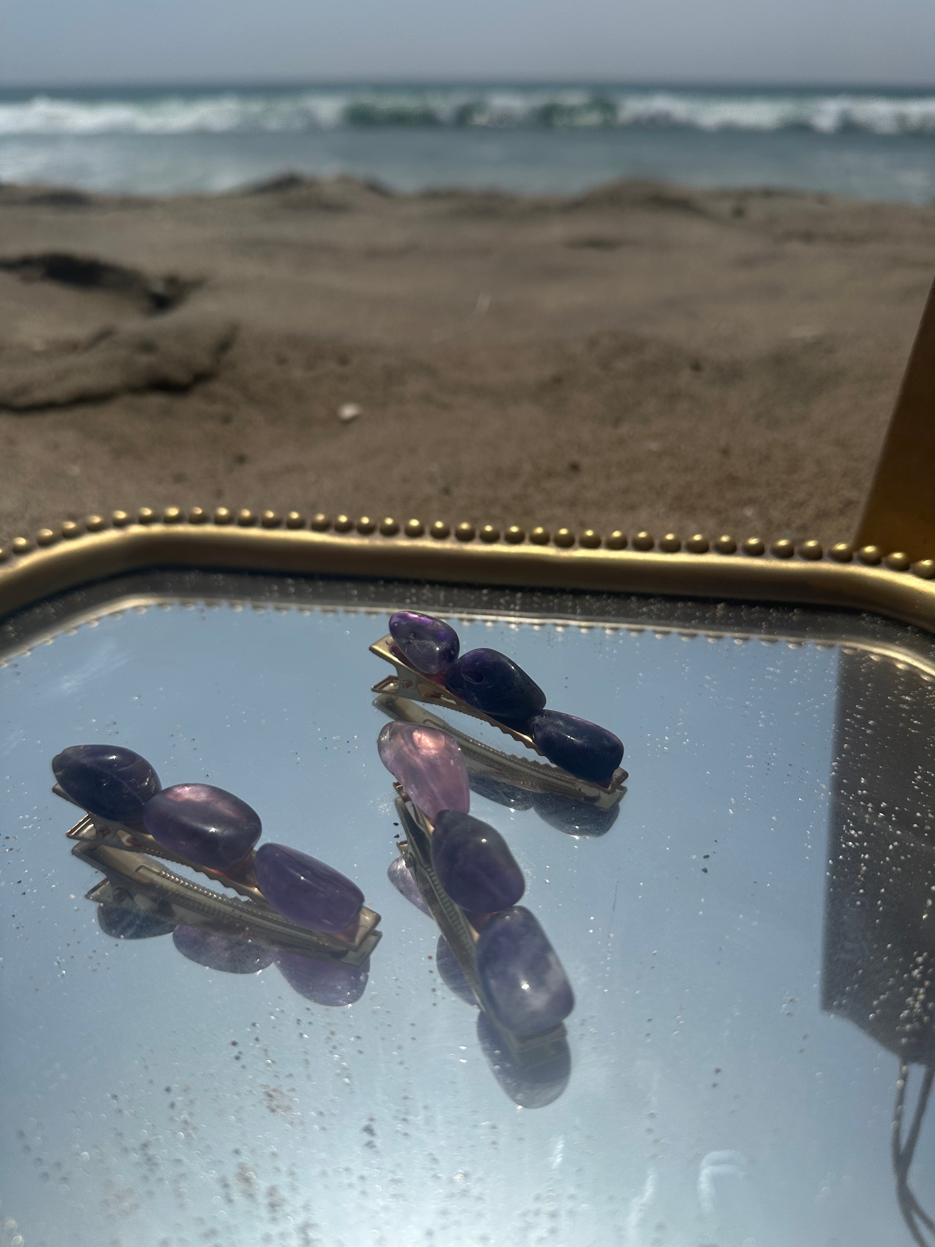 Amethyst Hair Clip